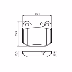 Set di pastiglie freno BOSCH 0 986 494 410, posteriore - Vista aggiuntiva 4