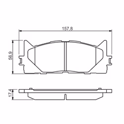 Set di pastiglie freno BOSCH 0 986 494 430, anteriore - Vista aggiuntiva 7
