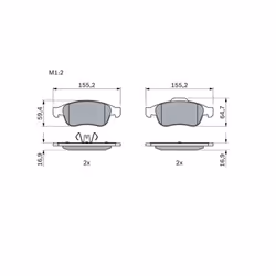 Set di pastiglie freno BOSCH 0 986 494 441, anteriore - Vista aggiuntiva 7
