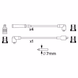 Set di cavi d'accensione BOSCH 0 986 356 702 - Vista aggiuntiva 5