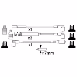 Set di cavi d'accensione BOSCH 0 986 356 747 - Vista aggiuntiva 5