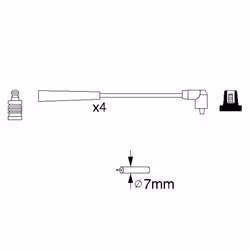 Set di cavi d'accensione BOSCH 0 986 356 818 - Vista aggiuntiva 6