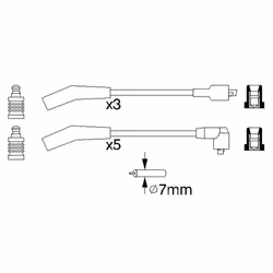 Set di cavi d'accensione BOSCH 0 986 356 819 - Vista aggiuntiva 5