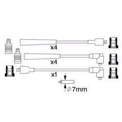 Set di cavi d'accensione BOSCH 0 986 356 831 - Vista aggiuntiva 5