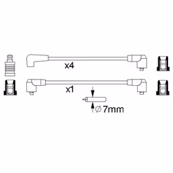 Set di cavi d'accensione BOSCH 0 986 356 844 - Vista aggiuntiva 6