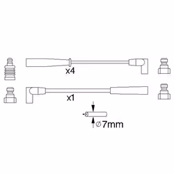 Set di cavi d'accensione BOSCH 0 986 356 888 - Vista aggiuntiva 6