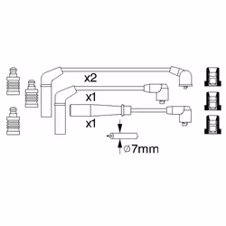 Set di cavi d'accensione BOSCH 0 986 356 932 - Vista aggiuntiva 4