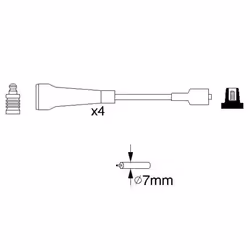 Set di cavi d'accensione BOSCH 0 986 356 967 - Vista aggiuntiva 6