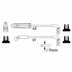 Set di cavi d'accensione BOSCH 0 986 356 980 - Vista aggiuntiva 6