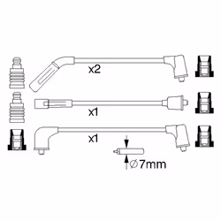 Set di cavi d'accensione BOSCH 0 986 356 988 - Vista aggiuntiva 6