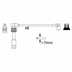 Set di cavi d'accensione BOSCH 0 986 357 055 - Vista aggiuntiva 5