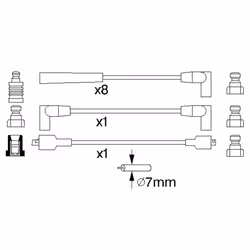 Set di cavi d'accensione BOSCH 0 986 357 118 - Vista aggiuntiva 4