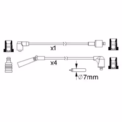 Set di cavi d'accensione BOSCH 0 986 357 185 - Vista aggiuntiva 5
