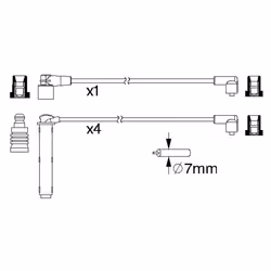 Set di cavi d'accensione BOSCH 0 986 357 223 - Vista aggiuntiva 4