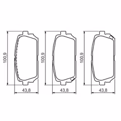 Set di pastiglie freno BOSCH 0 986 494 400, posteriore - Vista aggiuntiva 4