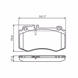 Set di pastiglie freno BOSCH 0 986 494 405, anteriore - Vista aggiuntiva 8
