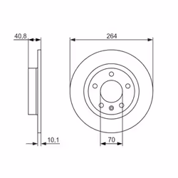 Disco freno BOSCH 0 986 479 715 posteriore, pieno, 1 Pezzo - Vista aggiuntiva 5