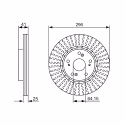 Disco freno BOSCH 0 986 479 744 anteriore, ventilato, 1 Pezzo - Vista aggiuntiva 7