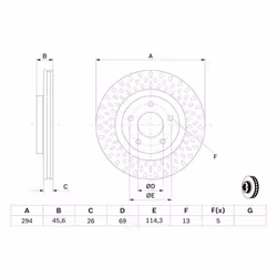 Disco freno BOSCH 0 986 479 751 anteriore, ventilato, 1 Pezzo - Vista aggiuntiva 3