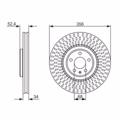 Disco freno BOSCH 0 986 479 748 anteriore, ventilato, altamente carbonizzato, 1 Pezzo - Vista aggiuntiva 5