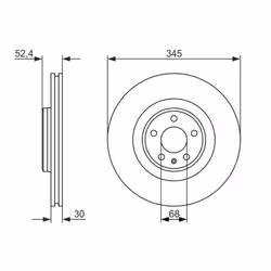 Disco freno BOSCH 0 986 479 747 anteriore, ventilato, altamente carbonizzato, 1 Pezzo - Vista aggiuntiva 6