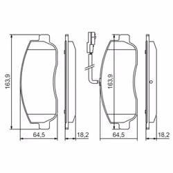 Set di pastiglie freno BOSCH 0 986 494 498, anteriore - Vista aggiuntiva 8