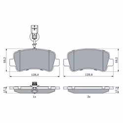 Set di pastiglie freno BOSCH 0 986 494 500, posteriore - Vista aggiuntiva 4