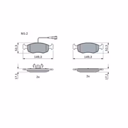 Set di pastiglie freno BOSCH 0 986 494 463, anteriore - Vista aggiuntiva 7