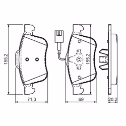 Set di pastiglie freno BOSCH 0 986 494 465, anteriore - Vista aggiuntiva 6
