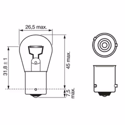 Lampada secondaria BOSCH PY21W Trucklight Maxlife 24V, 21W, 10 Pezzo - Vista aggiuntiva 6