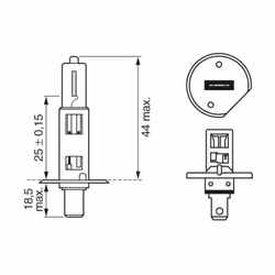 Lampada alogena BOSCH H1 Trucklight Maxlife 24V, 70W, 1 Pezzo - Vista aggiuntiva 6