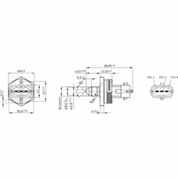 Sensore, pressione carburante BOSCH 0 261 545 053 - Vista aggiuntiva 6