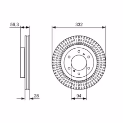 Disco freno BOSCH 0 986 479 782 anteriore, ventilato, 1 Pezzo - Vista aggiuntiva 7