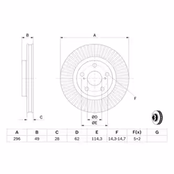 Disco freno BOSCH 0 986 479 768 anteriore, ventilato, altamente carbonizzato, 1 Pezzo - Vista aggiuntiva 6
