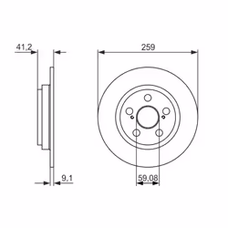 Disco freno BOSCH 0 986 479 766 posteriore, pieno, altamente carbonizzato, 1 Pezzo