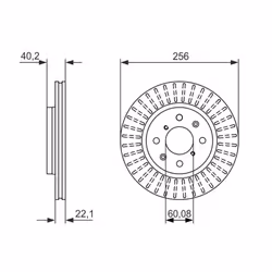 Disco freno BOSCH 0 986 479 788 anteriore, ventilato, altamente carbonizzato, 1 Pezzo - Vista aggiuntiva 5