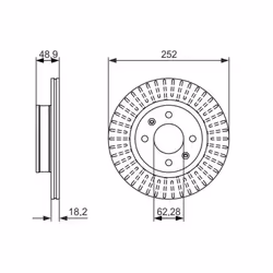 Disco freno BOSCH 0 986 479 770 anteriore, ventilato, altamente carbonizzato, 1 Pezzo - Vista aggiuntiva 5