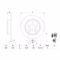 Disco freno BOSCH 0 986 479 762 posteriore, pieno, 1 Pezzo - Vista aggiuntiva 6