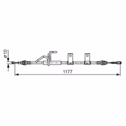 Cavo di trazione, freno di stazionamento BOSCH 1 987 482 404 sinistro