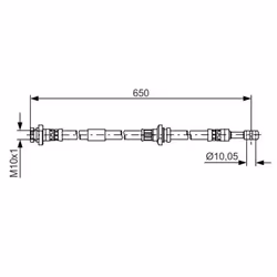 Tubo flessibile del freno BOSCH 1 987 481 476, destro