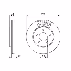 Disco freno BOSCH 0 986 479 091 anteriore, ventilato, 1 Pezzo - Vista aggiuntiva 5