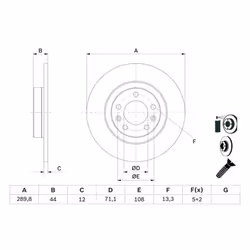 Disco freno BOSCH 0 986 479 130 posteriore, pieno, 1 Pezzo - Vista aggiuntiva 7