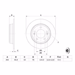 Disco freno BOSCH 0 986 479 052 posteriore, pieno, 1 Pezzo - Vista aggiuntiva 6