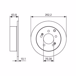 Disco freno BOSCH 0 986 479 061 posteriore, pieno, 1 Pezzo - Vista aggiuntiva 5