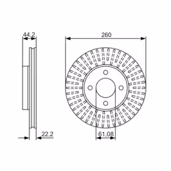 Disco freno BOSCH 0 986 479 090 anteriore, ventilato, 1 Pezzo - Vista aggiuntiva 5