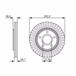 Disco freno BOSCH 0 986 479 046 anteriore, ventilato, altamente carbonizzato, 1 Pezzo - Vista aggiuntiva 6