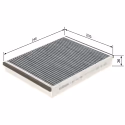 Filtro cabina BOSCH 1 987 432 598 - Vista aggiuntiva 6