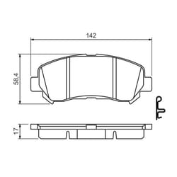 Set di pastiglie freno BOSCH 0 986 494 501, anteriore