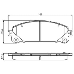 Set di pastiglie freno BOSCH 0 986 495 169, anteriore