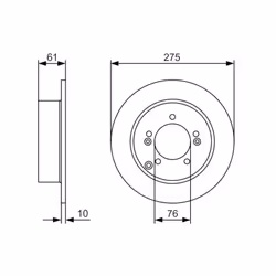 Disco freno BOSCH 0 986 479 525 posteriore, pieno, 1 Pezzo - Vista aggiuntiva 5